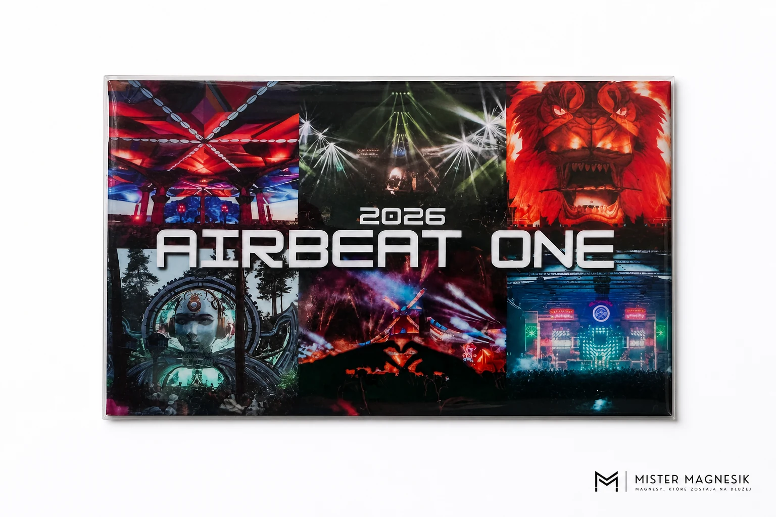 Personalizowany magnes pamiątkowy Airbeat One 2026 wykonany przez Mister Magnesik
